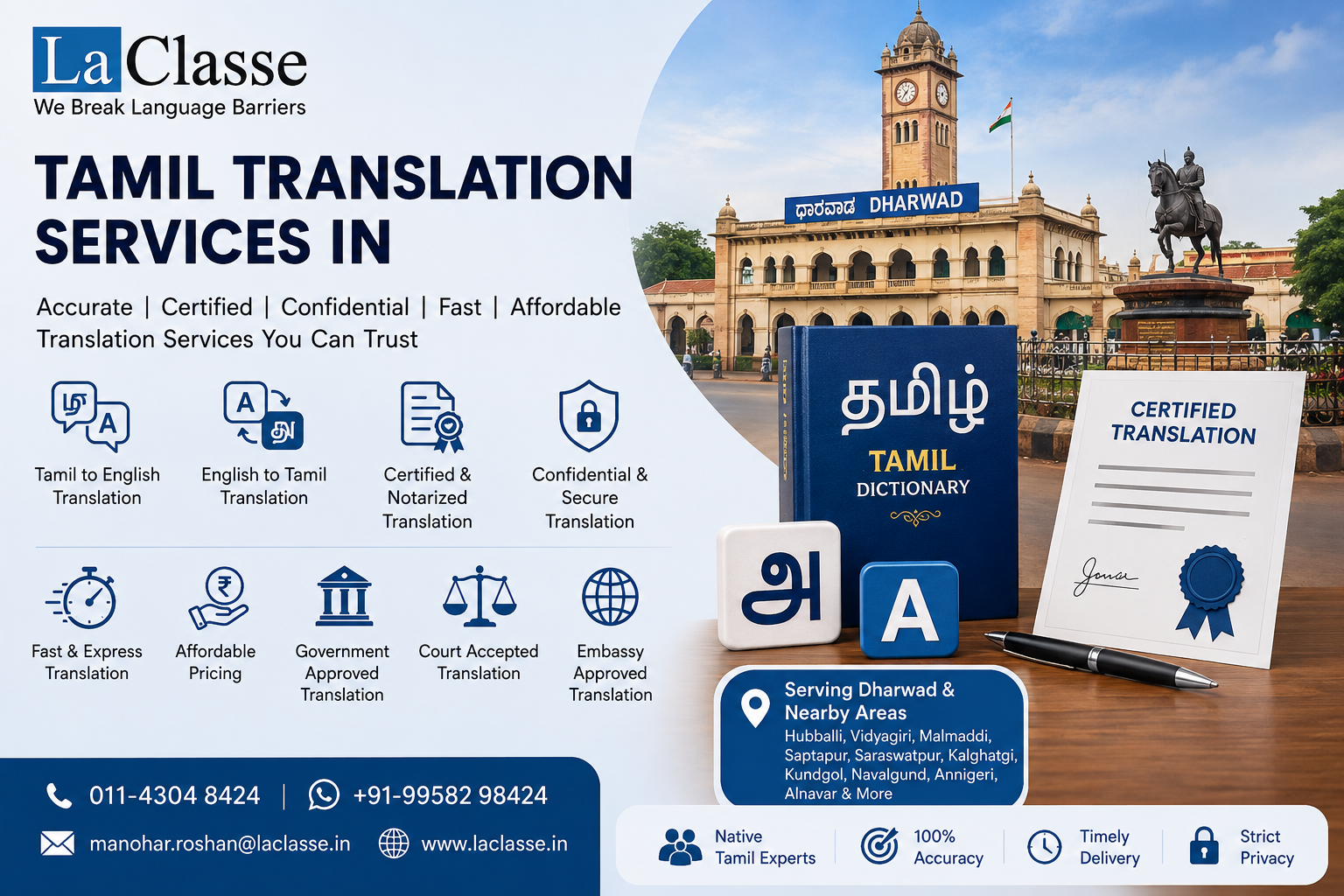 Tamil Translation Services in Dharwad | Professional Experts